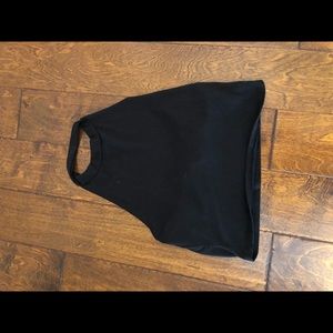 Charlotte Russe Black Halter Crop Top